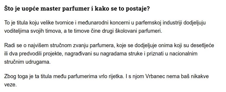 Tomislav Vrbanec parfumer